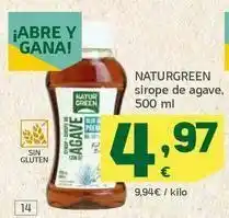 HiperDino Naturgreen sirope de agave, 500 ml oferta