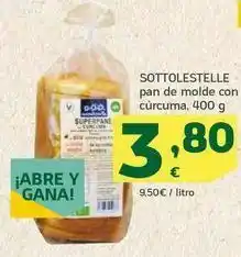 HiperDino Sottolestelle pan de molde con cúrcuma, 400 g oferta