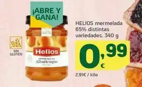 HiperDino Helios mermelada 65% distintas variedades, 340 g oferta