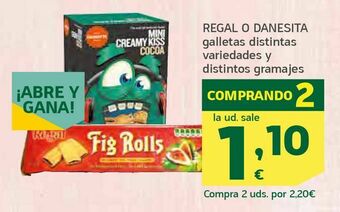 HiperDino Regal o danesita galletas distintas variedades y distintos gramajes oferta