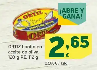 HiperDino Ortiz bonito en aceite de oliva, 120 g p.e. 1 12 g oferta