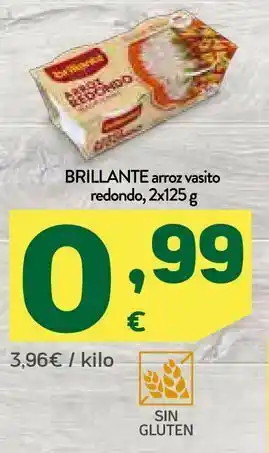 HiperDino Brillante arroz vasito redondo, 2x125 g oferta