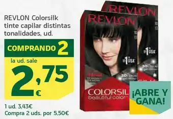 HiperDino Revlon colorsilk tinte capilar distintas tonalidades, ud. oferta