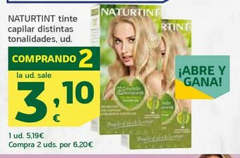 HiperDino Naturtint tinte capilar distintas tonalidades, ud. oferta