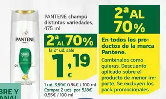 HiperDino Pantene champú distintas variedades, 475 ml oferta