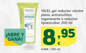 HiperDino Yacel gel reductor vientre plano, anticelulítico, regenerante o reductor lipoescultor, 200 ml oferta
