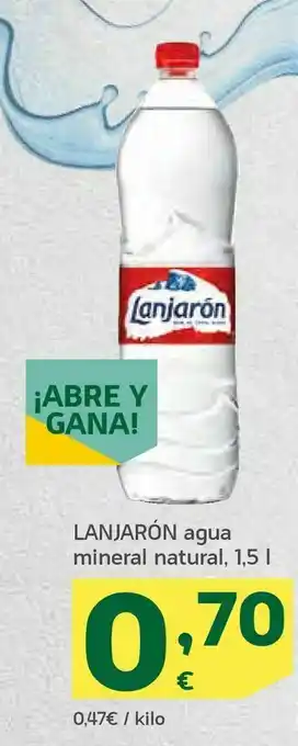 HiperDino Lanjarón agua mineral natural, 1,5 l oferta