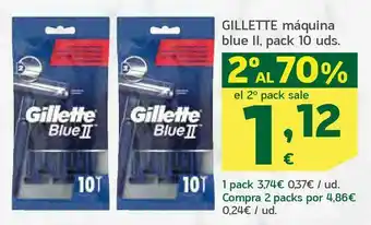 HiperDino Gillette máquina blue ii, pack 10 uds. oferta