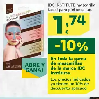 HiperDino Idc institute mascarilla facial para piel seca, ud. oferta