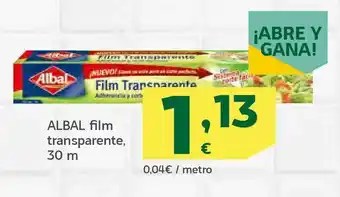 HiperDino Albal film transparente, 30 m oferta