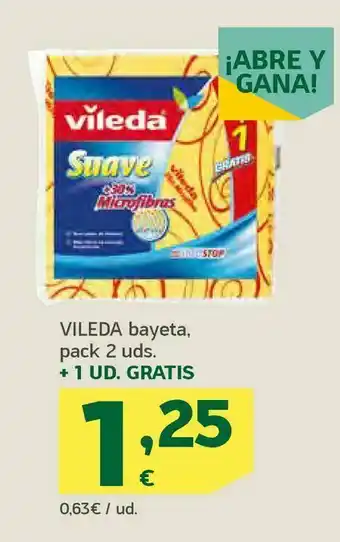 HiperDino Vileda bayeta, pack 2 uds. + 1 ud. gratis oferta