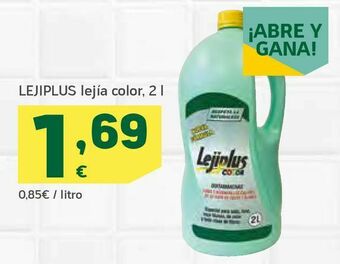 HiperDino Lejiplus lejía color, 2 l oferta