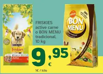 HiperDino Friskies active carne o bon menu tradicional, 10 kg oferta