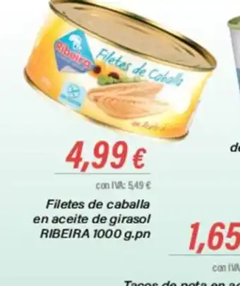 Cash Ifa Filetes de caballa en aceite de girasol RIBEIRA oferta