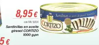 Cash Ifa Sardinillas en aceite girasol CORTIZO 1000 g.pn oferta