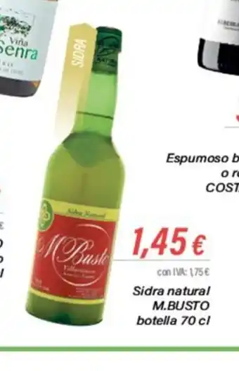 Cash Ifa Sidra natural M.BUSTO botella 70 cl oferta