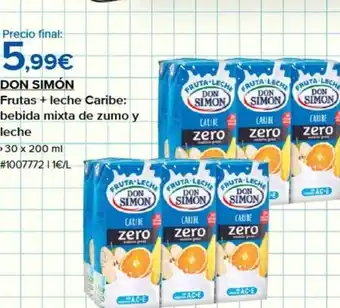 Costco DON SIMÓN Frutas + leche Caribe: bebida mixta de zumo y leche oferta