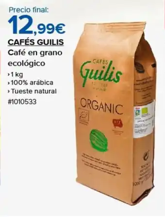 Costco CAFÉS GUILIS Café en grano ecológico oferta