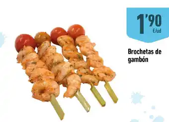 Brochetas de gambón