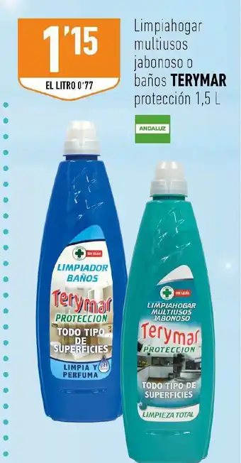 Limpiahogar multiusos jabonoso o baños TERYMAR protección 1,5 L