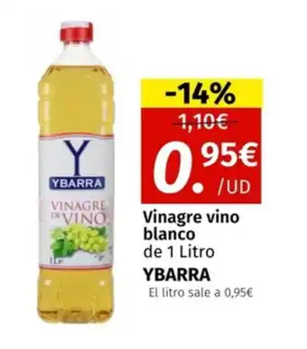 Maskom Supermercados Vinagre vino blanco de 1 Litro YBARRA oferta