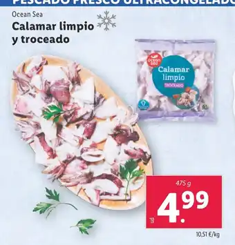 Lidl Calamar limpio y troceado oferta