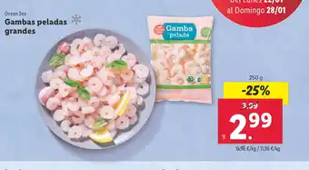 Lidl Gambas peladas grandes oferta