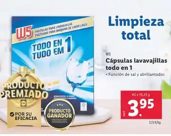 Lidl Cápsulas lavavajillas todo en 1 oferta