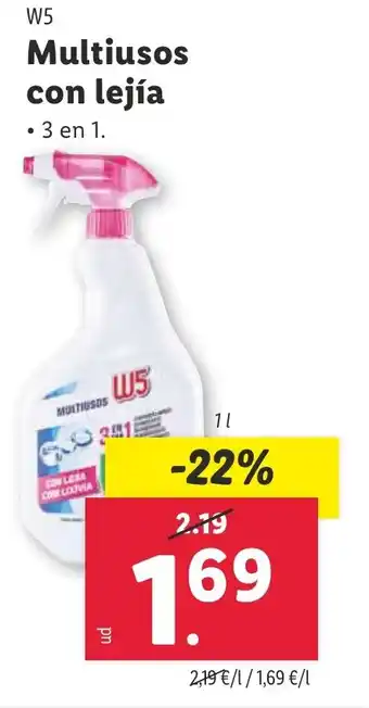 Lidl W5 Multiusos con lejía oferta