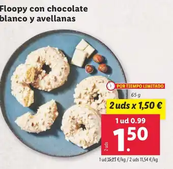 Lidl Floopy con chocolate blanco y avellanas oferta