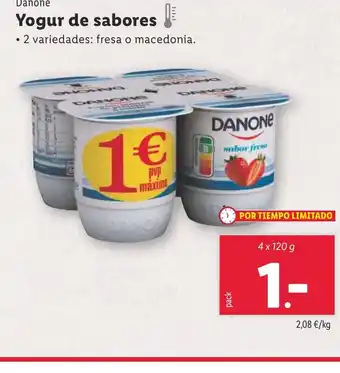 Lidl Danone Yogur de sabores oferta