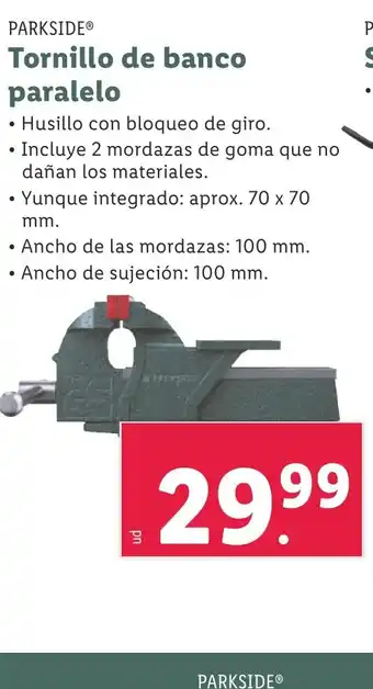 Lidl Tornillo de banco paralelo oferta