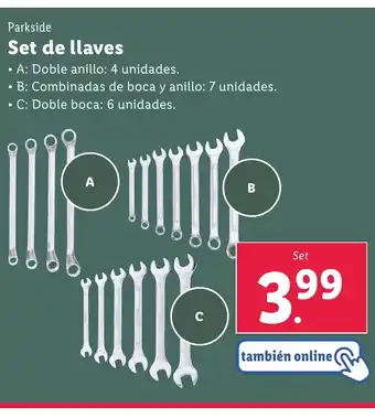 Lidl Set de llaves oferta