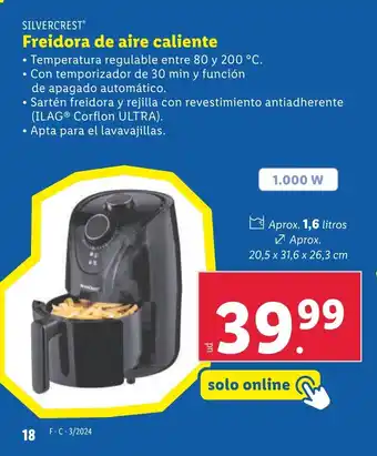 Lidl Freidora de aire caliente oferta