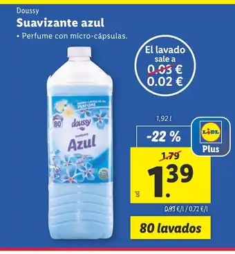 Lidl Doussy Suavizante azul oferta