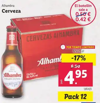 Lidl Alhambra Cerveza oferta