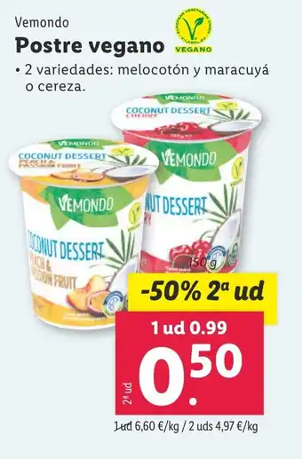 Vemondo Postre vegano