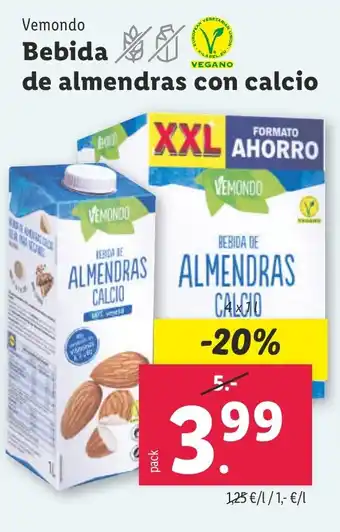Lidl Bebida de almendras con calcio oferta