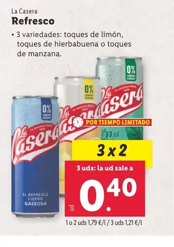 Lidl La Casera Refresco oferta