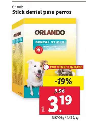 Lidl Orlando Stick dental para perros oferta