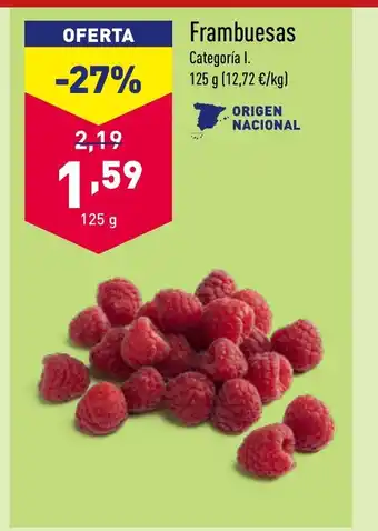 ALDI Frambuesas oferta