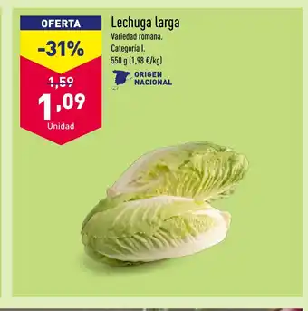 ALDI Lechuga larga oferta