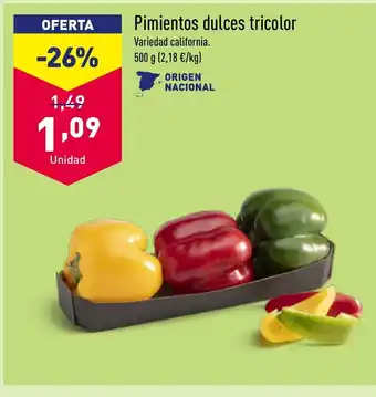 ALDI Pimientos dulces tricolor oferta