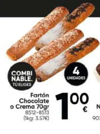 Family Cash Fartón Chocolate o Crema 70gr oferta