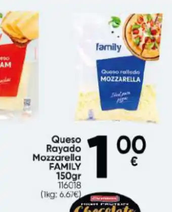 Family Cash Queso Rayado Mozzarella FAMILY oferta