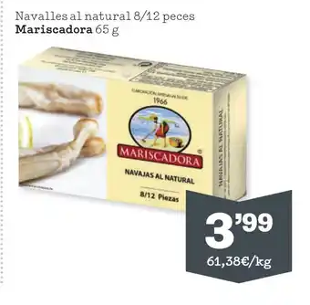 Sorli Navalles al natural 8/12 peces Mariscadora 65 g oferta