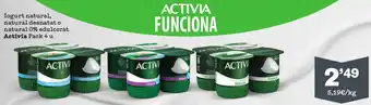 Sorli Iogurt natural, natural desnatat o natural 0% edulcorat Activia Pack 4 u oferta