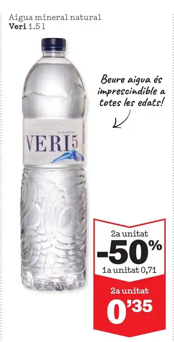 Sorli Aigua mineral natural Veri 1.51 oferta