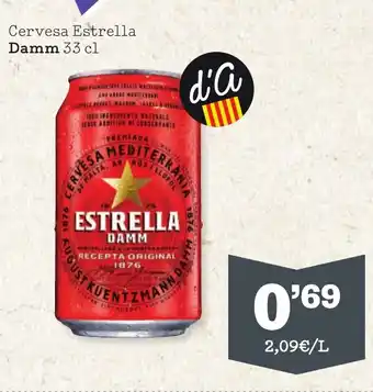 Sorli Cervesa Estrella Damm 33 cl oferta