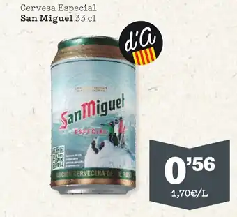 Sorli Cervesa Especial San Miguel 33 cl oferta